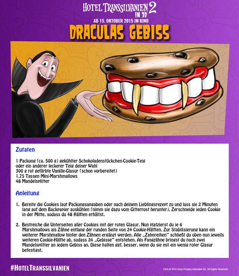 Rezept zum Kinofilm "Hotel Transsilvanien 2": Draculas Gebiss